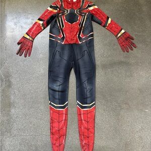 Spider morph suit Superhero Kids Halloween Costume - Red and Black